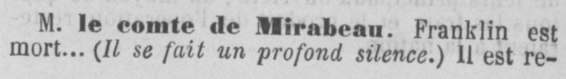 Newspapers headline about the death of Benjamin Franklin.