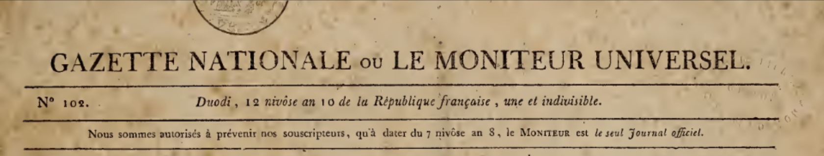 Newspapers headline in French.