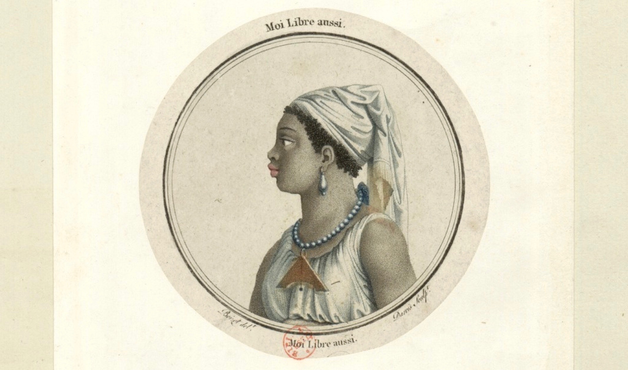 Profile of a woman with the caption "Moi Libre aussi"