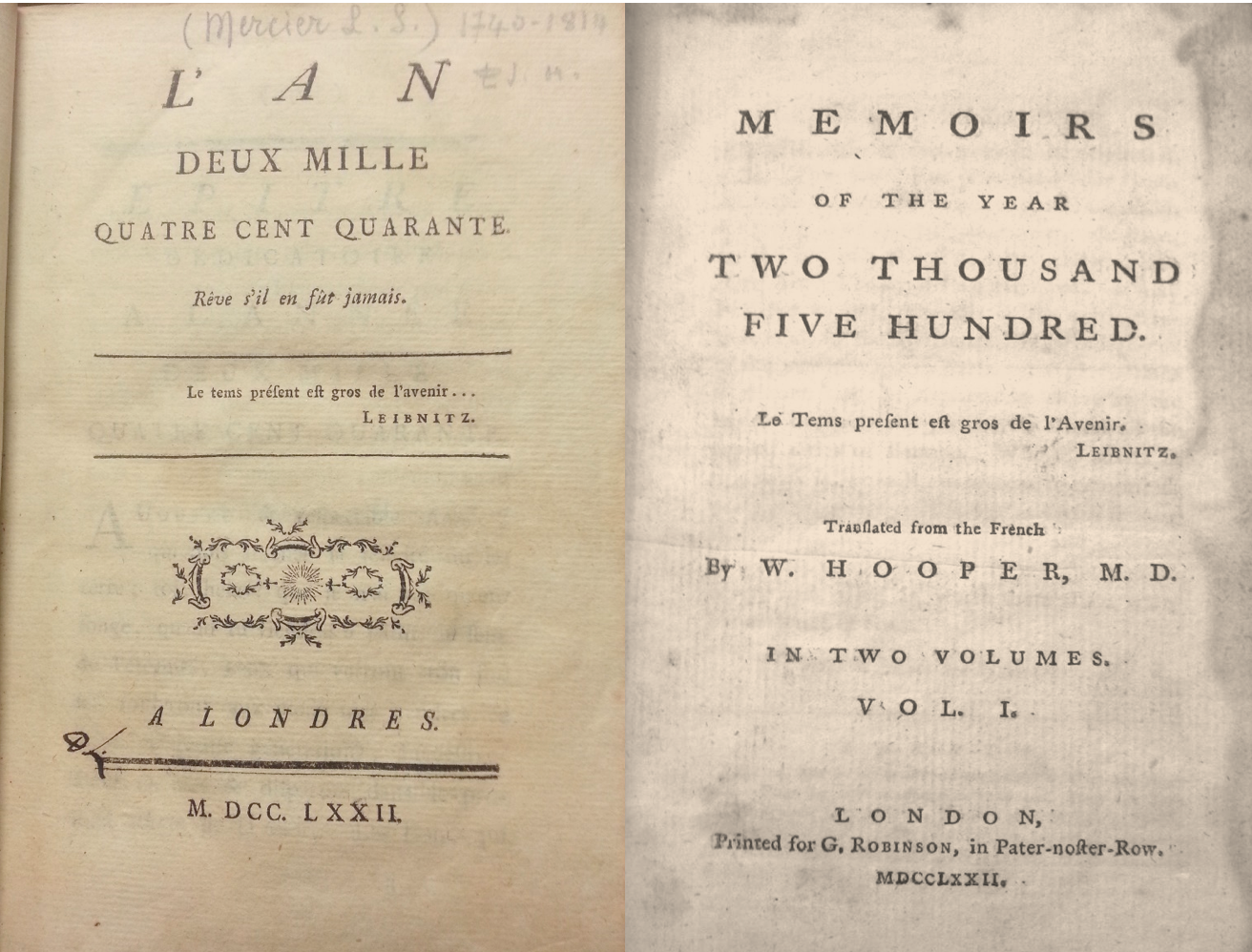 Book cover of Memoirs of the year 2005 in English and French. 