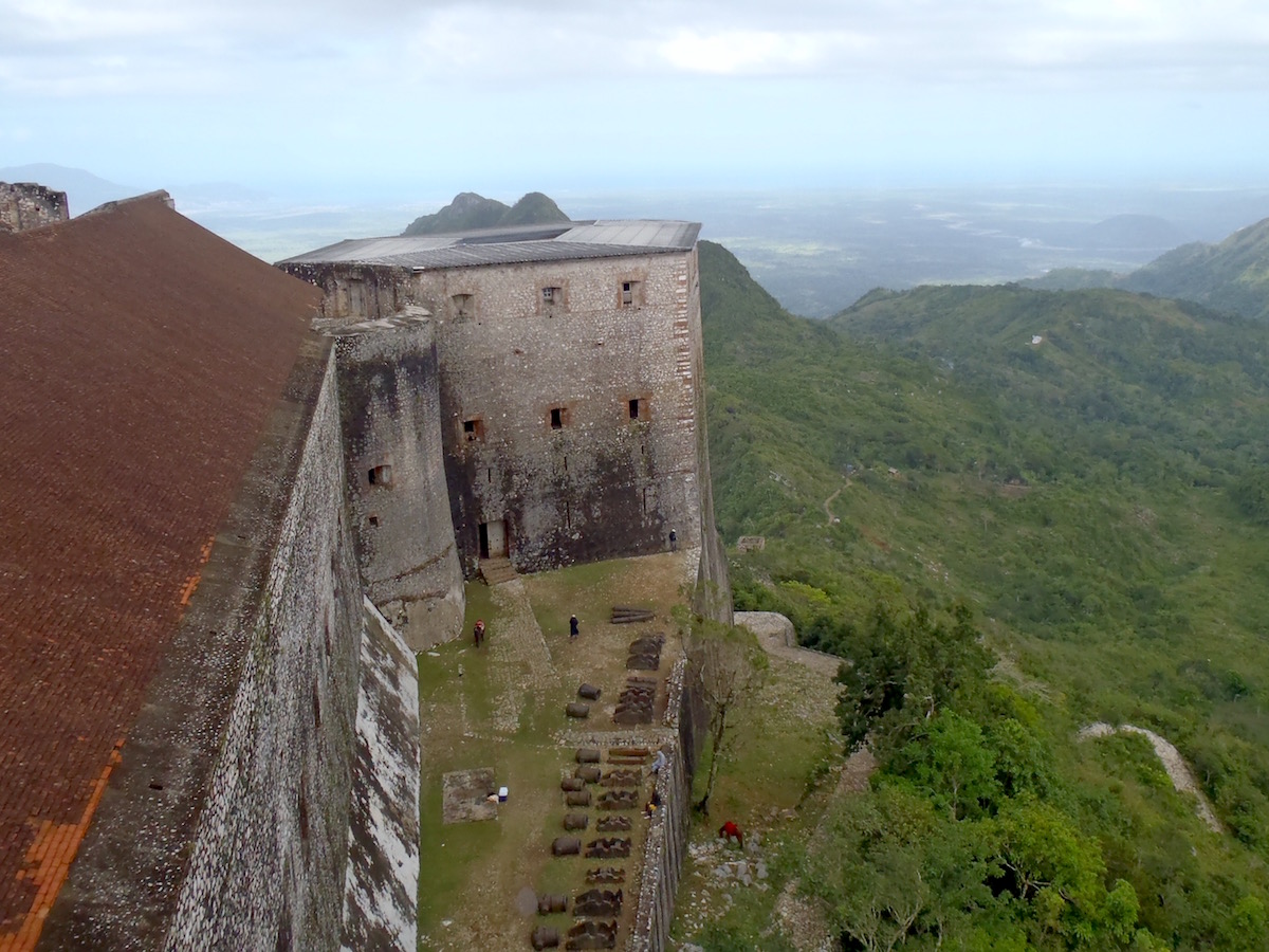 Mountain-top view towards the Plaine du Nord from the Citadelle Henry.