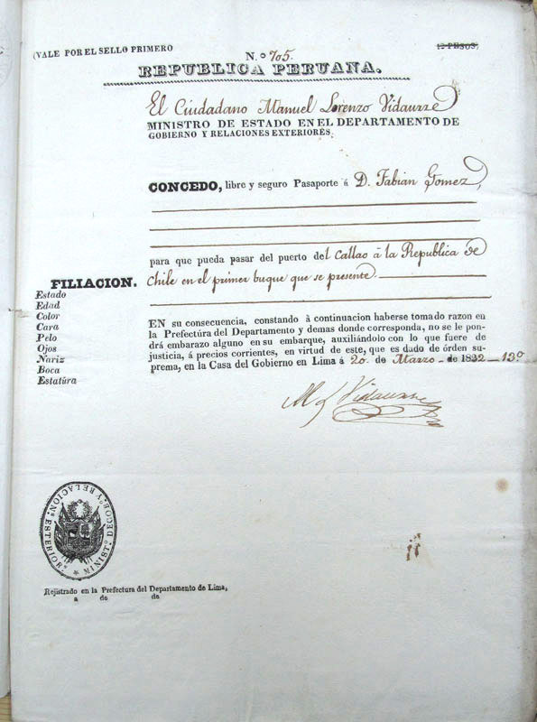 Page of an internal passport. 