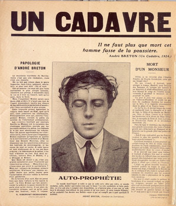 Newspapers headline with a picture of a dead man.