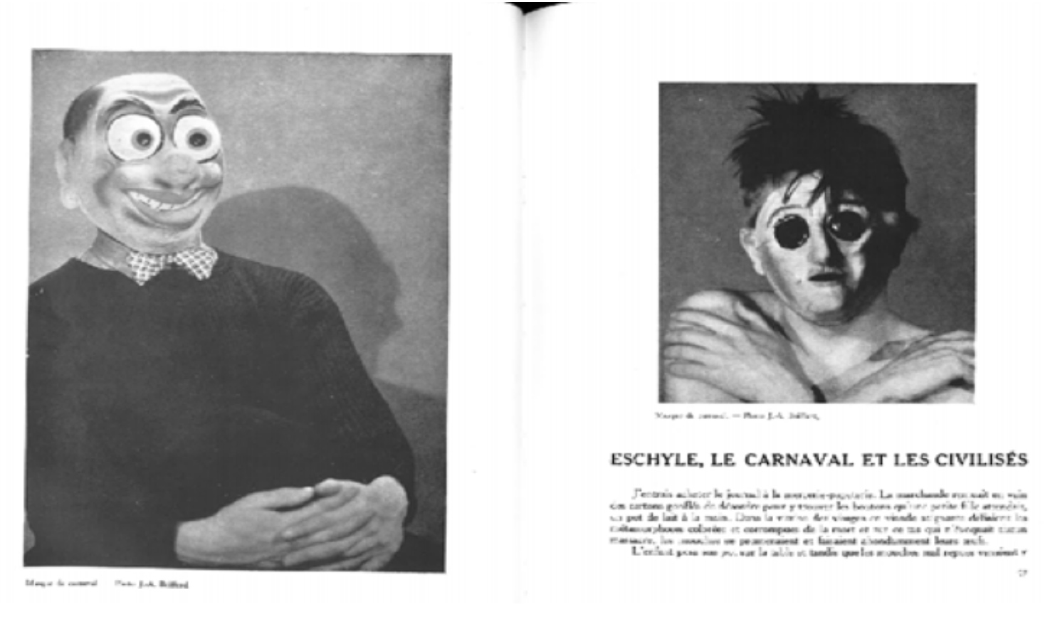 Two photographs of men with cartoon faces.