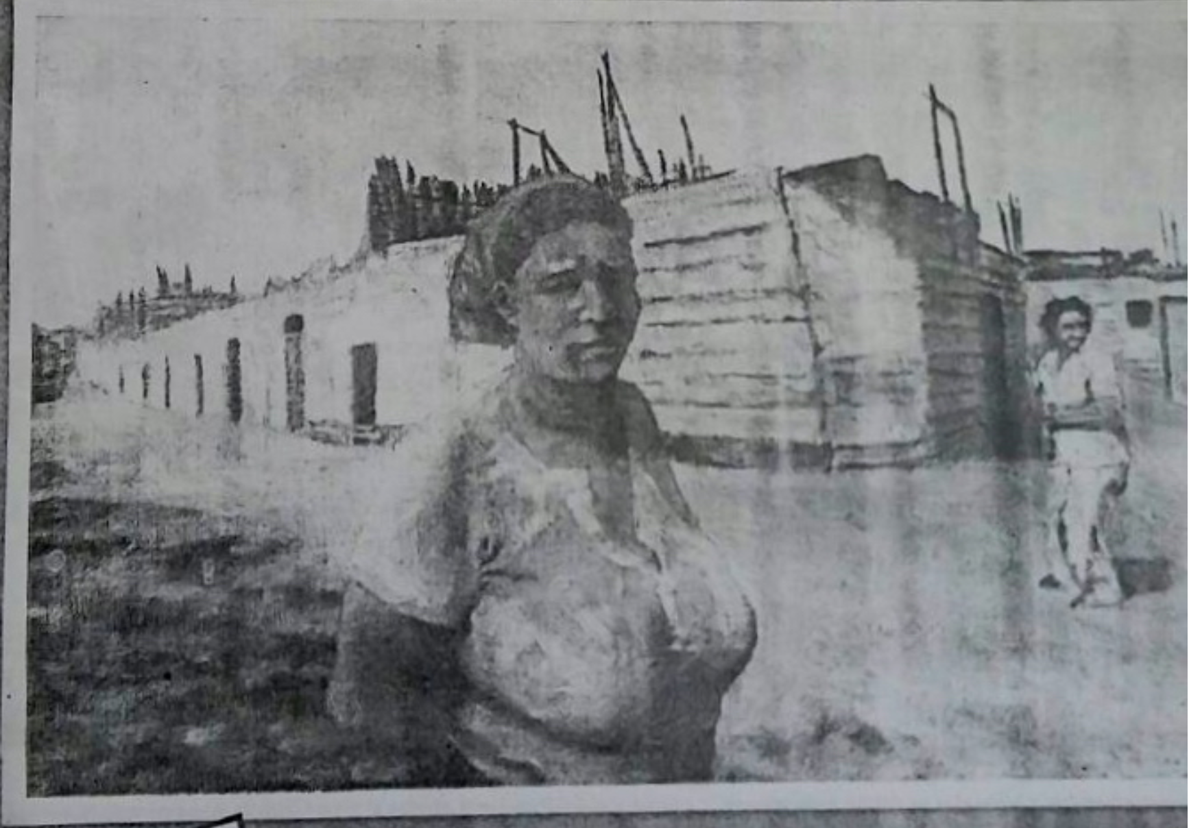 Black and white photograph of a woman.