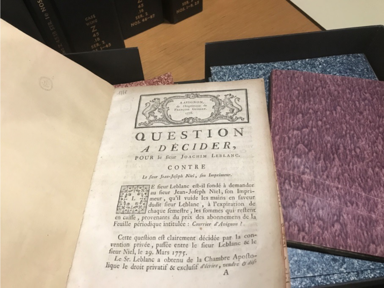 Title page of a book from the Newberry collection of Revolution pamphlets.