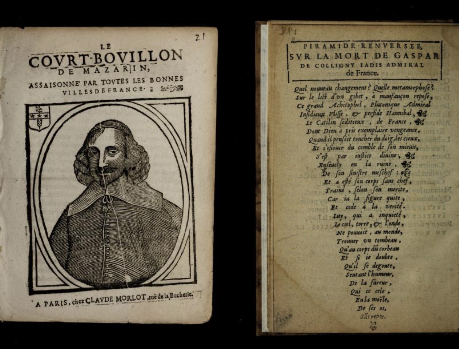 Title pages of two French political pamphlets from the Newberry Library. 