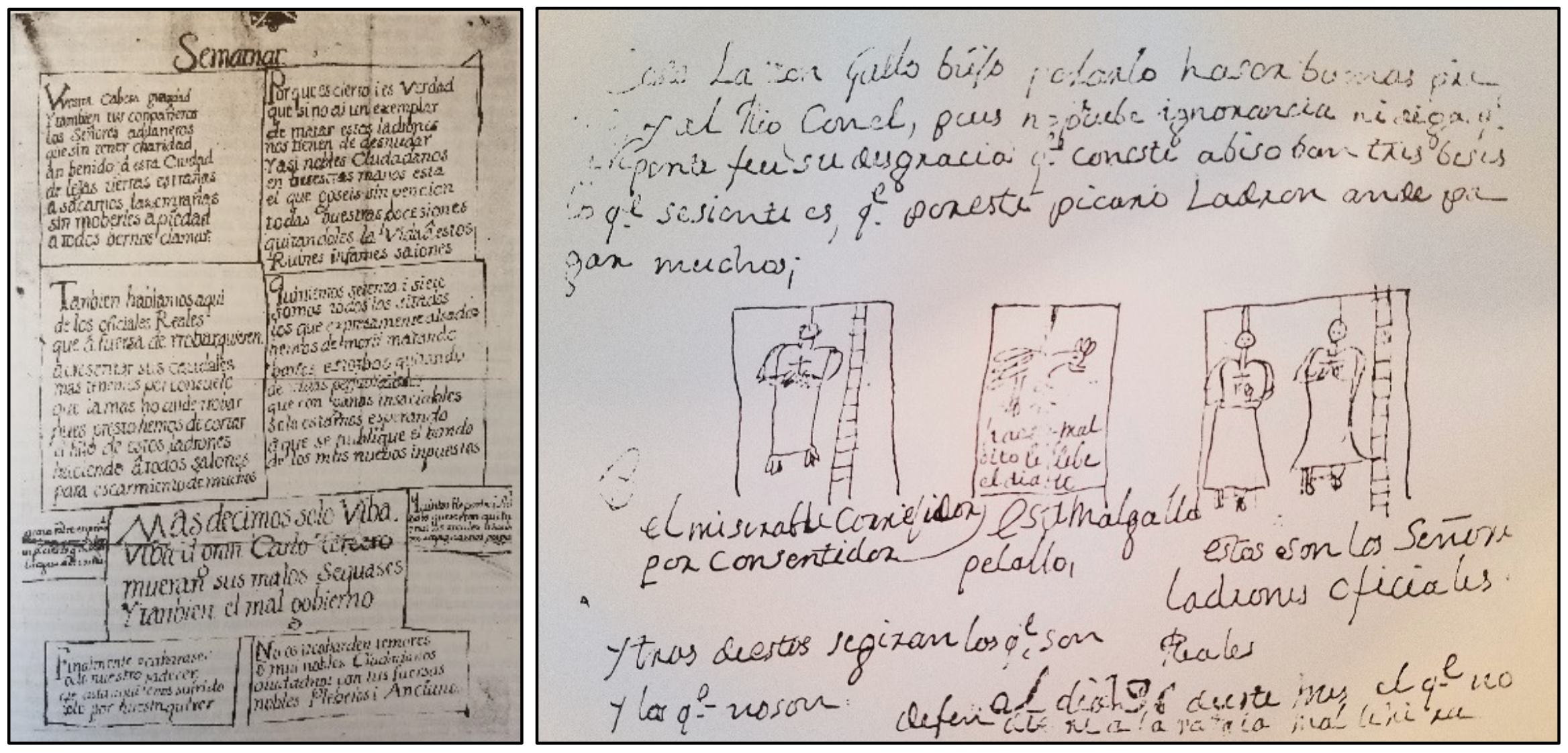 Facsimile of one of the pasquinades that circulated in Arequipa in 1780.