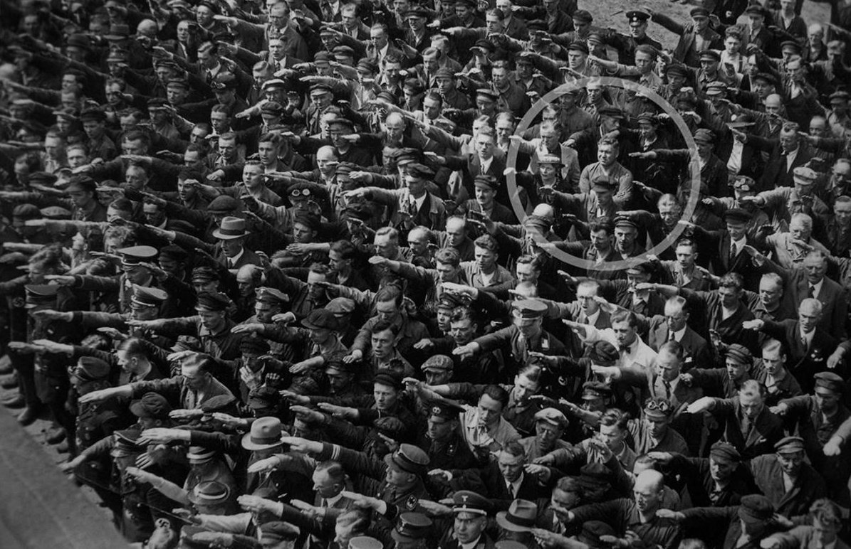a German shipyard worker who refused to give the Nazi salute in 1936.