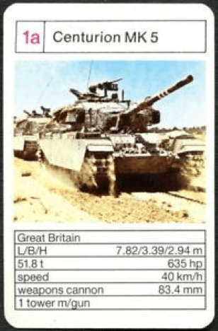 Card game with a tank and specificities. 