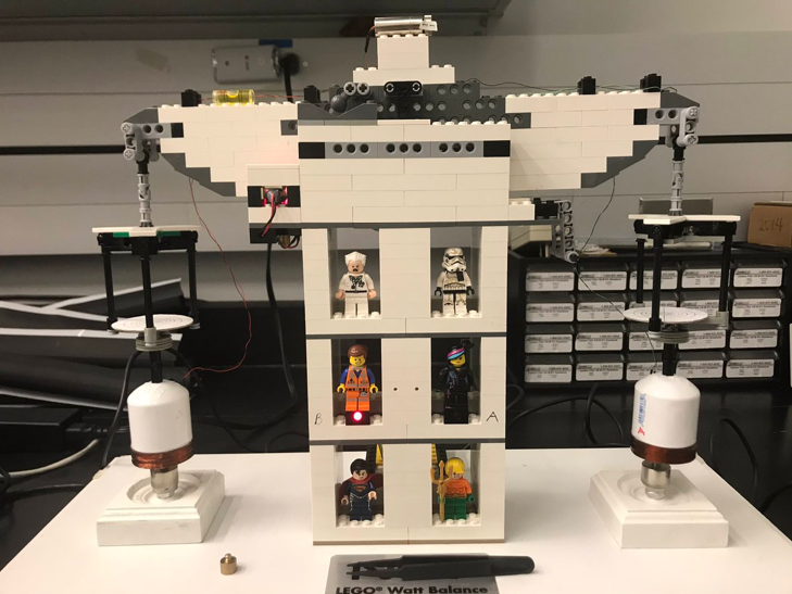 Lego model of the Kibble balance. 