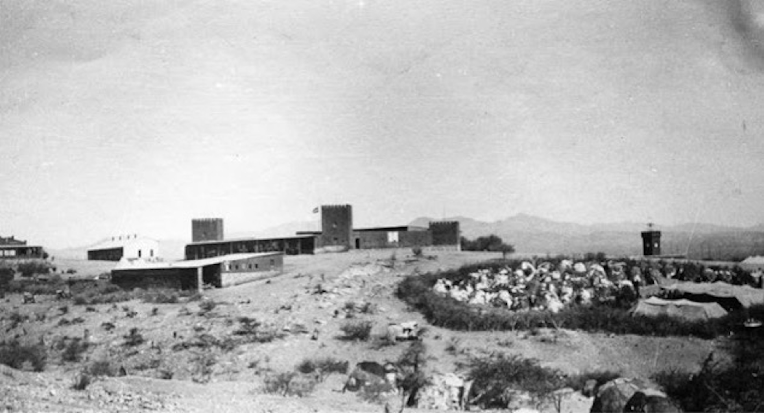 Photograph of a German military fort in Namibia.