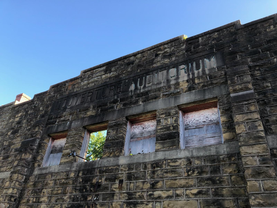 Facade of L’Ouverture High School Auditorium in 2020