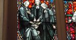 Stain glass window in St. James Episcopal Church