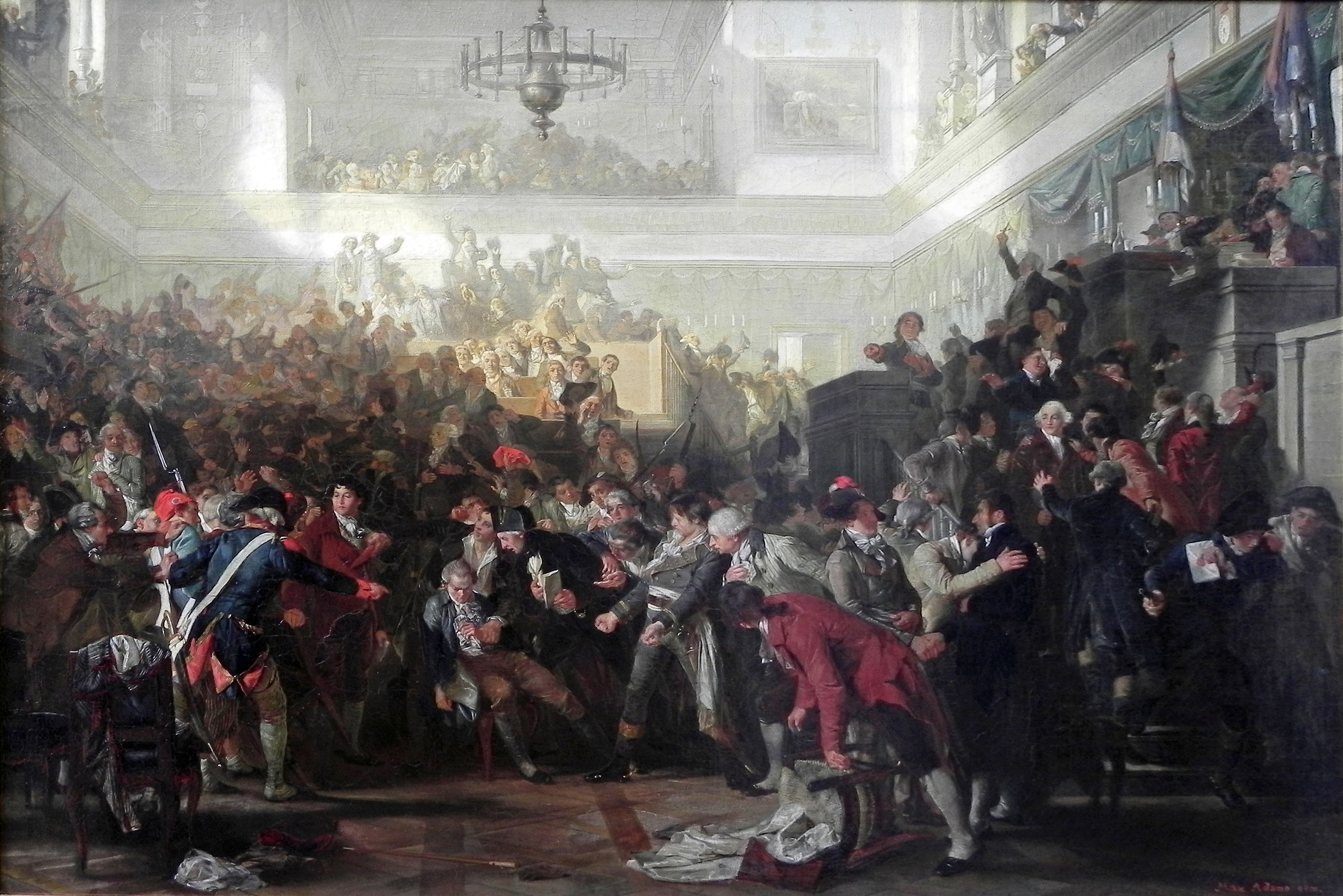 The Arrest of Robespierre in the Salle du Manege in Paris