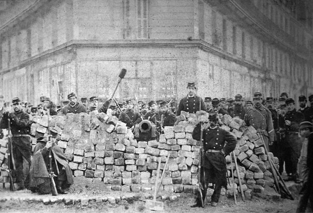 A Barricade from the Paris Commune with Cannon