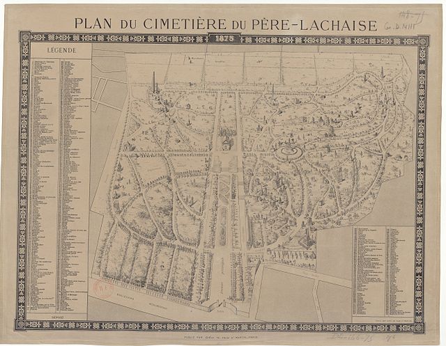 A Map of the Père-Lachaise Cemetery
