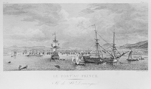 Port-au-Prince with ships in the harbor